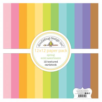 Doodlebug Hippity Hoppity Cardstock - Textured Cardstock Assortment